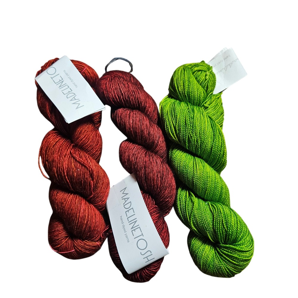 Lot of 3 Madelinetosh Merino Light & Sock Yarn Hanks Superwash Merino Wool NWT